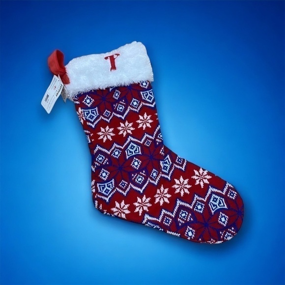 Phillies Fair Isle Christmas Stocking NWT MLB Red Philadelphia Baseball - Picture 1 of 4
